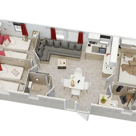 Mobilhome 3ch Confort Camping Les Charmettes Camping *